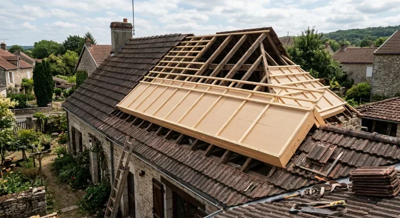 Isolation de toiture par l'extérieur Sarking