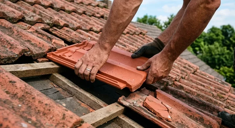Remplacement de tuiles de toiture