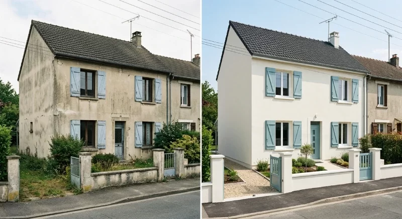 Ravalement de façade à Épinay-sur-Orge par M. Sabas